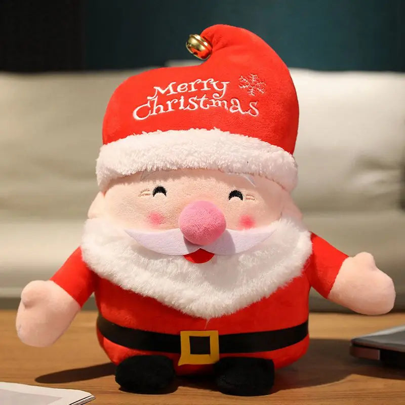 22CM Lovely Santa Claus & Elk Plush Toys Stuffed Animal Doll Christmas Gifts For Home Decoration High Quality