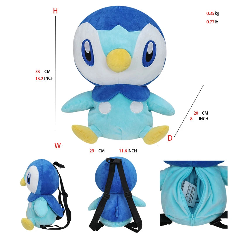 15 Styles Anime Mario Koopa Backpack Pokemon Charizard Mimikyu Eevee Snorlax Gengar Mew Plush Stuffed Toys Cartoon Peluche Dolls