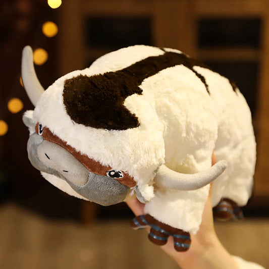 55cm Cute Avatar The Last Airbender Appa Plush Toy Cute Stuffed Anime Aang Flying Yak Doll Soft Pillow Hug Plushies