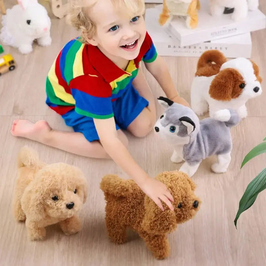 Baby Toy Dogs That Walks and Barks Tail Wagging Plush Interactive Electronic Pets Puppy  Montessori Toys for Girls Toddlers Kids