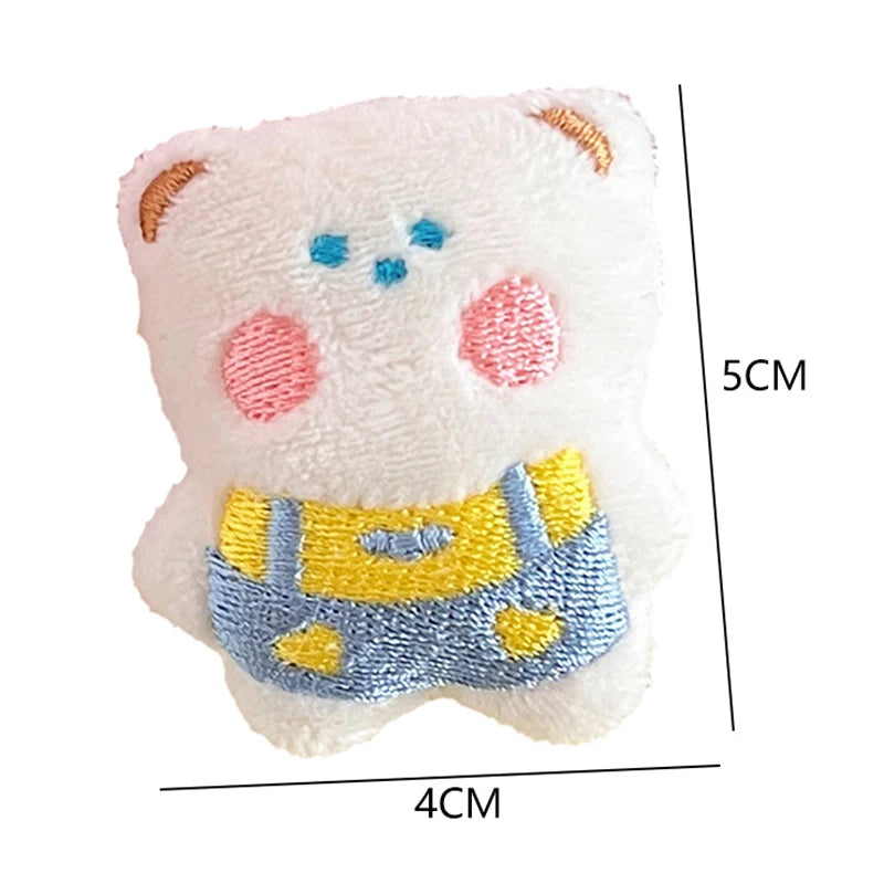 Cute Plush Doll Brooches Cartoon Bunny Bear Brooch Pin Clothing Backpack Decoration Jewelry Gifts For Girls Children