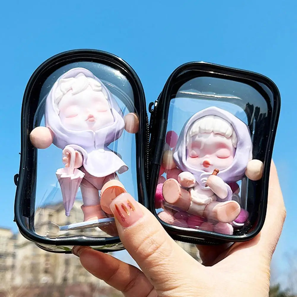 1pcs Transparent Mystery Box Keychain Bag Storage Case Organizer Box Storage Pouch Jewelry Wallet Thicken Toy Doll Gifts Bag