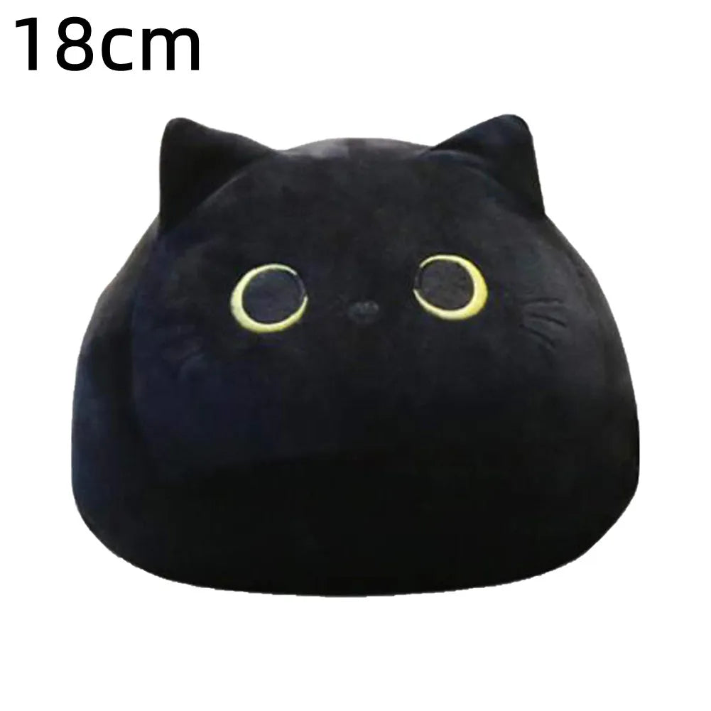 18cm/40cm/55cm Black Cat Shaped Soft Plush Pillows Doll Lovely Cartoon Animal Stuffed Toys Girls Birthday Gifts Ornaments