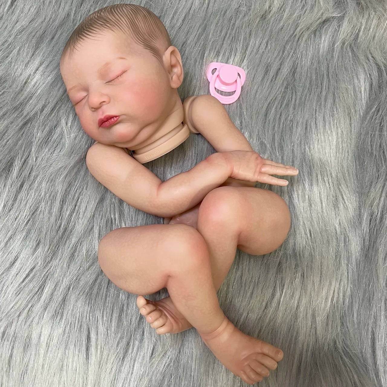 20Inch Already Painted Reborn Doll Kit Laura 3D Painted Skin Mold High Quality Handmade Newborn Baby Doll Parts With Cloth Body