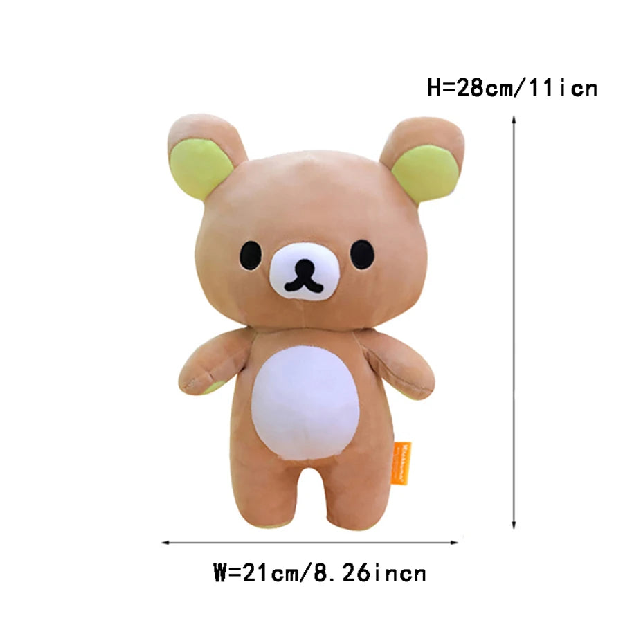 52cm Rilakkuma Plush Teddy Bear Stuffed Doll Kawaii Bear Room Decor Plushies Lovely Animal Toys Hobbies Xmas Gift For Kids