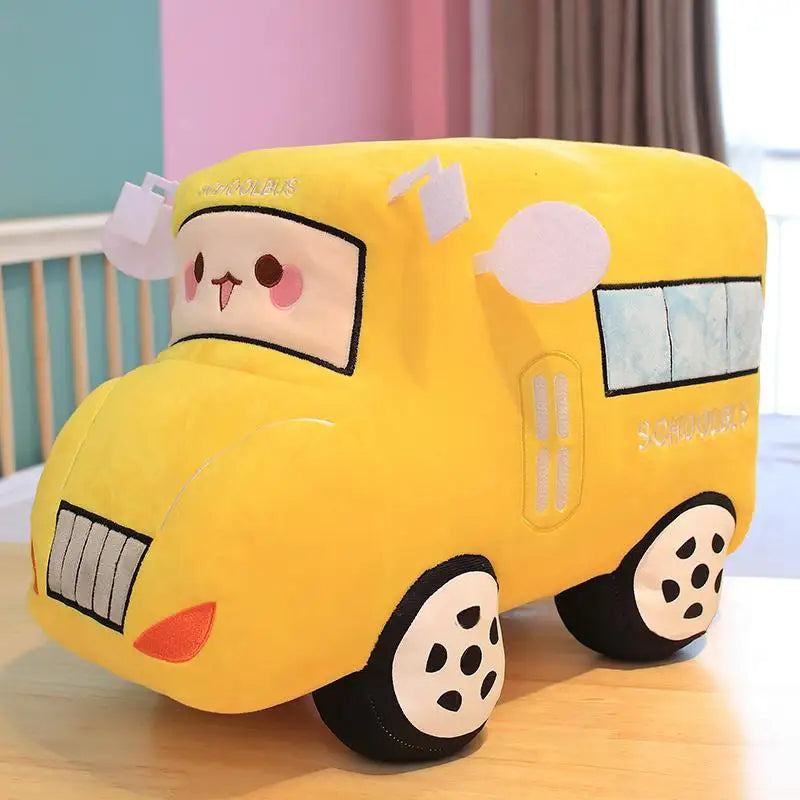 Kids Toys Aircraft Plush Toys Cute Cartoon Cars Fire Truck Cement Mixer Plush Toys Best Gifts For Childrens Room Decoration Gift