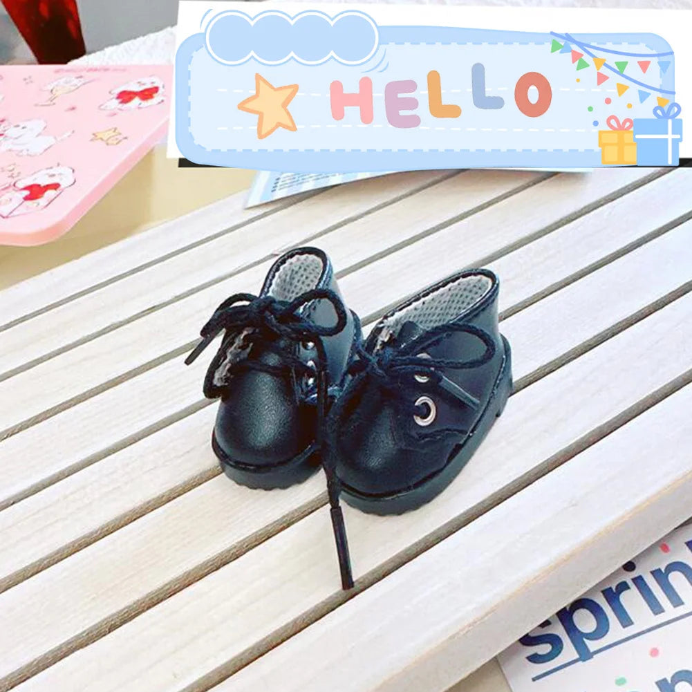 Mini Plush Doll'S Clothes Outfit Accessories For Korea Kpop Exo Labubu Idol Small leather shoes canvas shoes Clothing Gift