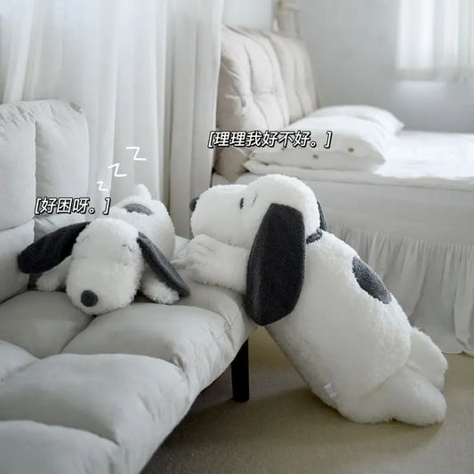 Big Size MINISO Snoopy Plush Toy Withe Dog Plush Toys Puppy Snoopy Stuffed Dolls Kawaii Snoopy Cushion Sofa Pillow Kid Girl Gift