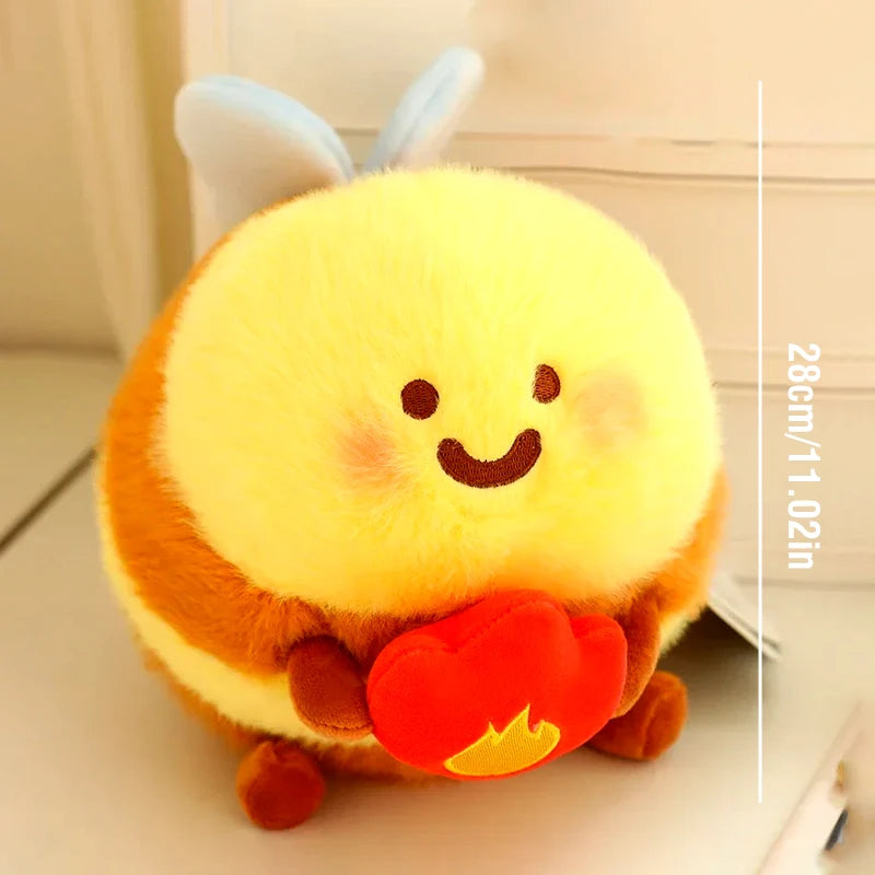 20/28CM Cute Zipper Bee Doll Stuffed Plush Animal Kids Toys Cartoon Pillow Creative Lovely Girls Doll Birthday Gifts Home Decor