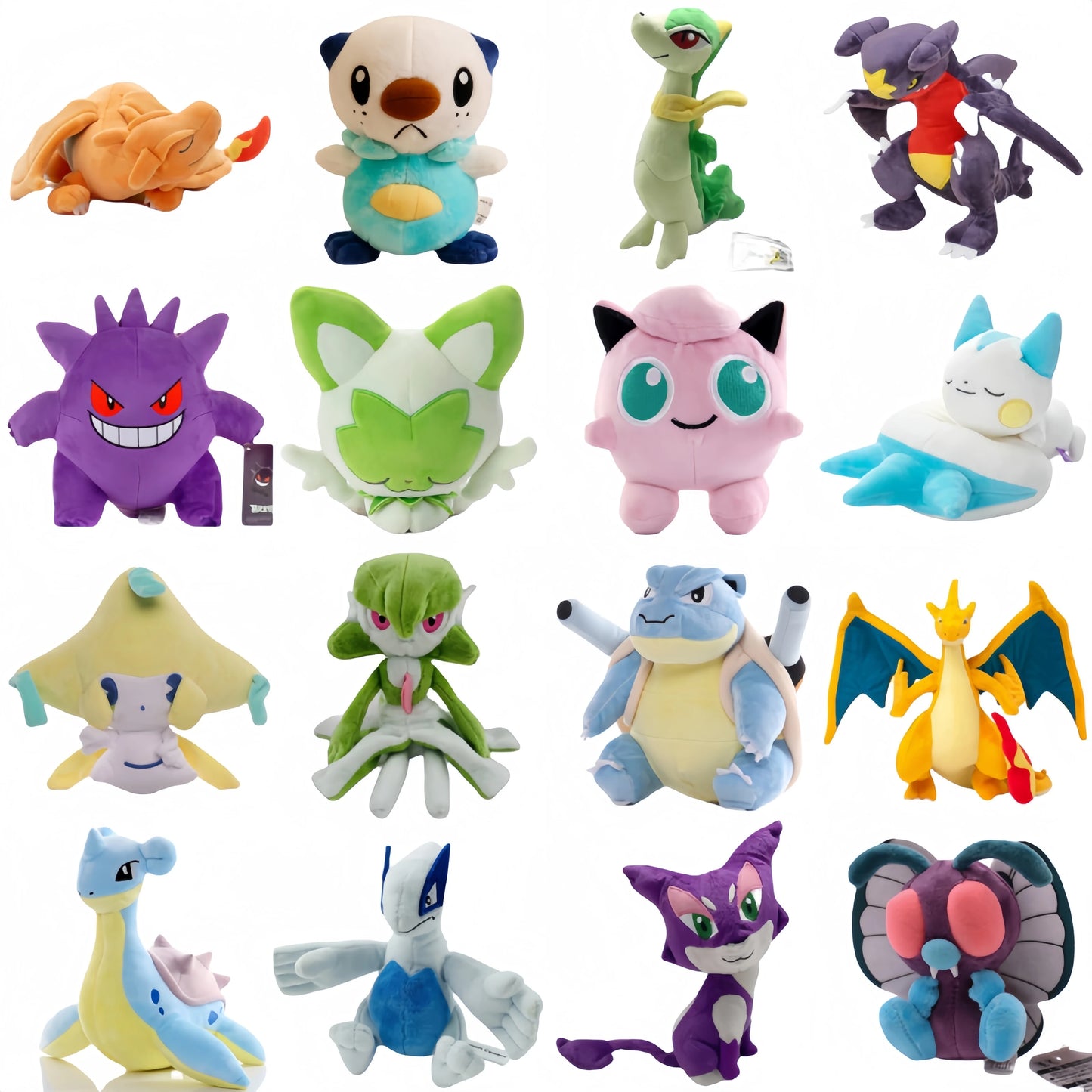 Pokemon Gengar Plush Jirachi Sprigatito Doll Charizard Garchomp Plush Doll Pachirisu Jigglypuff Oshawottl Lugia Butterfree Toys