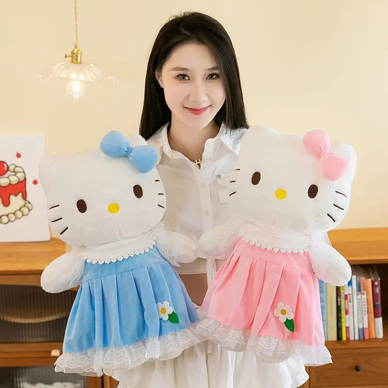 40/50CM Sanrio Hello Kitty Plush Cute Movie KT Cat Cute Girl Princess Dress Peluche Doll Soft Stuffed Toy Children Xtmas Gift