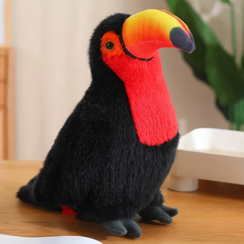 1Pc 20/30/40CM Simulation Toucan Plush Toys Lifelike Multicolored Bird Plush Dolls Stuffed Soft Pillow Room Desktop Decoration