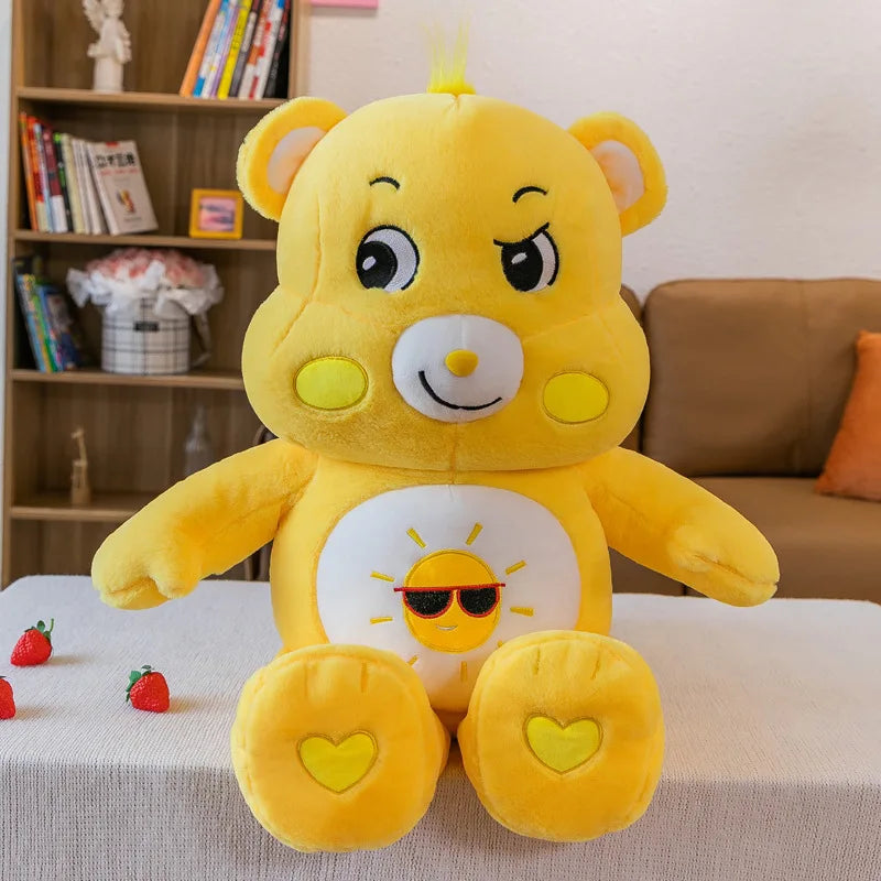 38cm Cute Rainbow Bear Plush Toys Lovely Cartoon Bear Soft Stuffed Dolls Homdecor Sleeping Plush Pillows