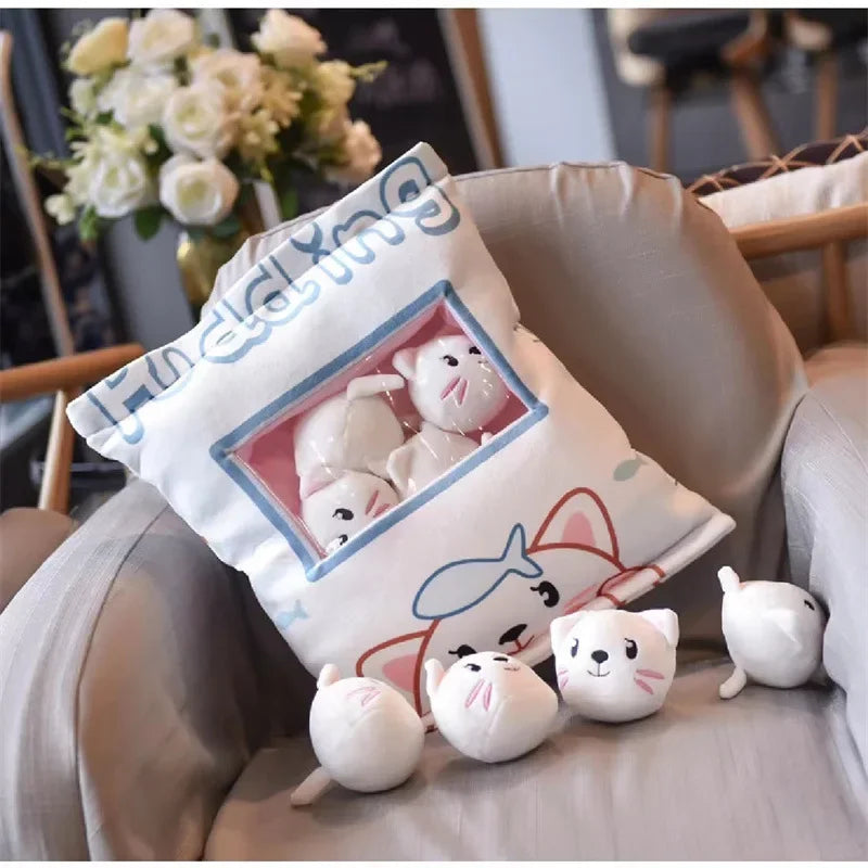 Cartoon a bag of snacks doll throw pillow Internet celebrity ins snack bag plush toy creative office pillow Lovely holiday gift