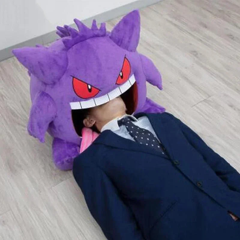 Pokemon Gengar Big Size Plushies Anime Peripheral Sleep Pillow Dual Purpose Nap Blanket Stuffed Plush Toy 130cm Tongue