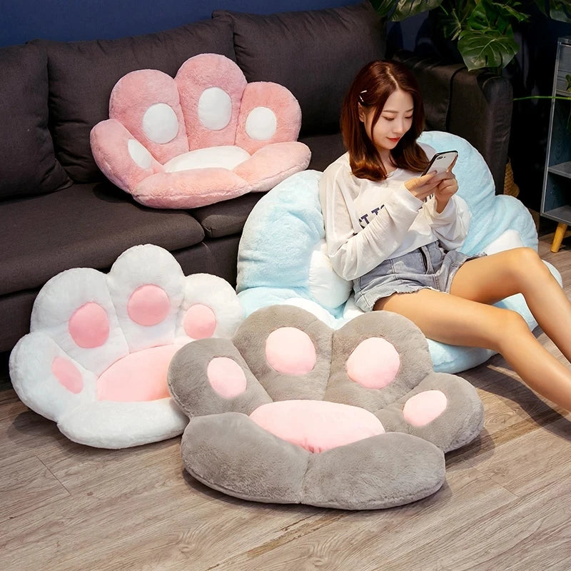 70/80cm Kawaii Cat Paw Plush Toys Cute Soft Stuffed Plush Cushion Chair Sofa Butt Pad for Home Room Decoration Office Nap Dolls