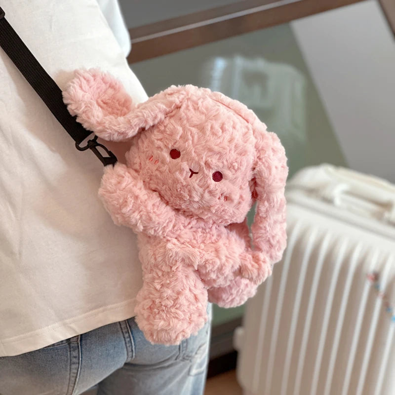 Pacha Dog Kawaii Elephant Lamb Plush Backpack Cute Plushie Doll Shoulder Bag Mini Knapsack Bag Girlfriend Birthday Christma Gift