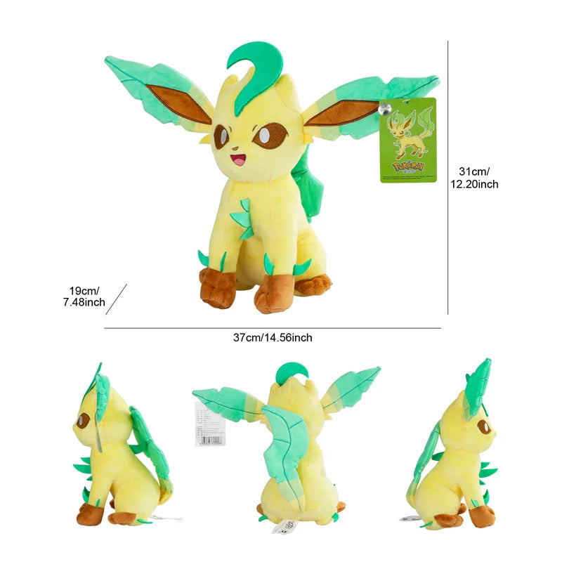 Original Pekomon Eevee Yamper Emolga Alolan Vulpix Plush Toys Leafeon Umbreon Espeon Sylveon Anime Stuffed Peluche Doll Gifts