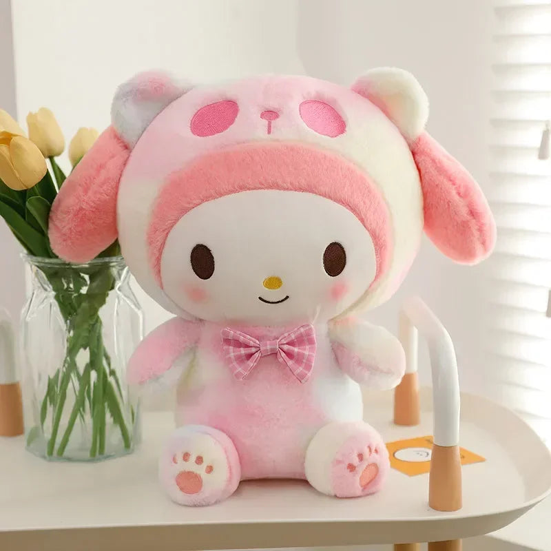 115CM Big Size Kawaii Tie-dye Sanrio Kuromi Plushies My Melody Doll Plush Toy Hug Children's Stuffed Animal Female Holiday Gift