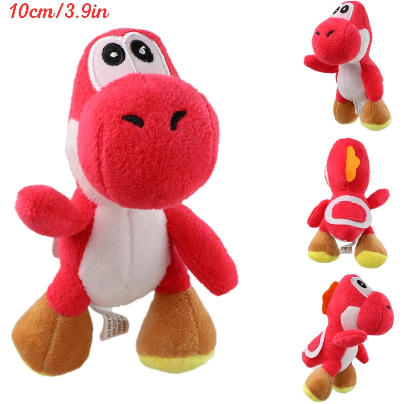 Kawaii Mario Bros Super Star Green Yoshi Mushroom Plush Keychain Cute Anime Triple Bananas Mario Luigi Hat Peluche Dolls Pendant