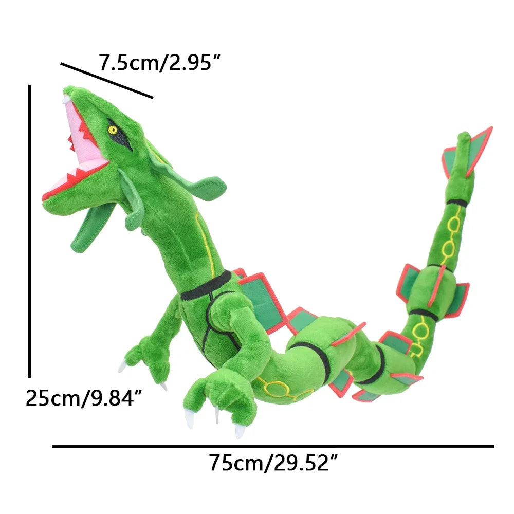 Rayquaza Dragon Green Cotton Soft Stuffed Anime Collectible Plush Toys Gift for Kid 30 Inch artoon Character Toy Great