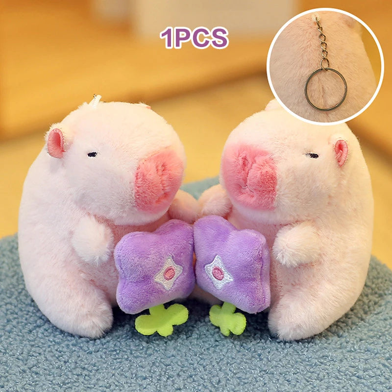 Cute Plush Dr Capibala Doll Pendant Exquisite Capybara Stuffed Toy Fashion Women Bag Pendant Car Hangings Ornament Keyring