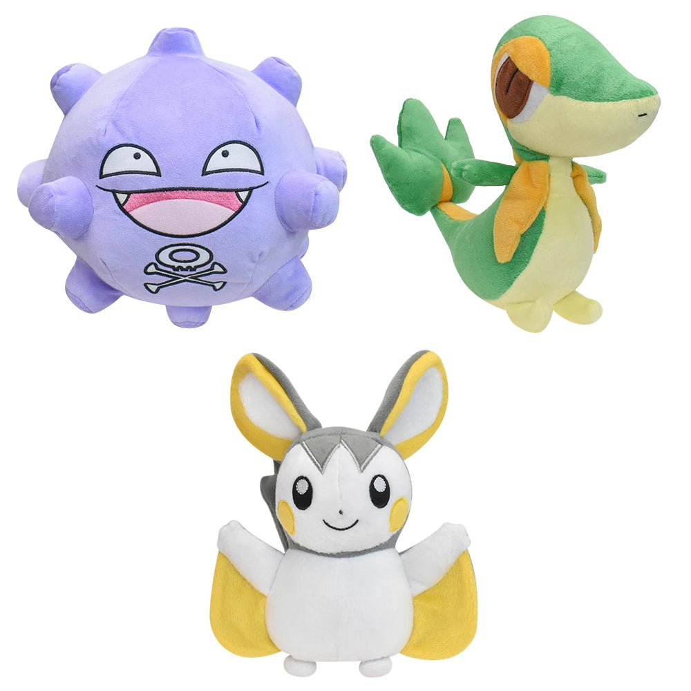 Pokemon Plush Toy Zorua Ludicolo Mr.Mime Koffing Snivy Emolga Raichu Pidgeotto Soft Stuffed Animal Doll Abra Flygon Turtonator