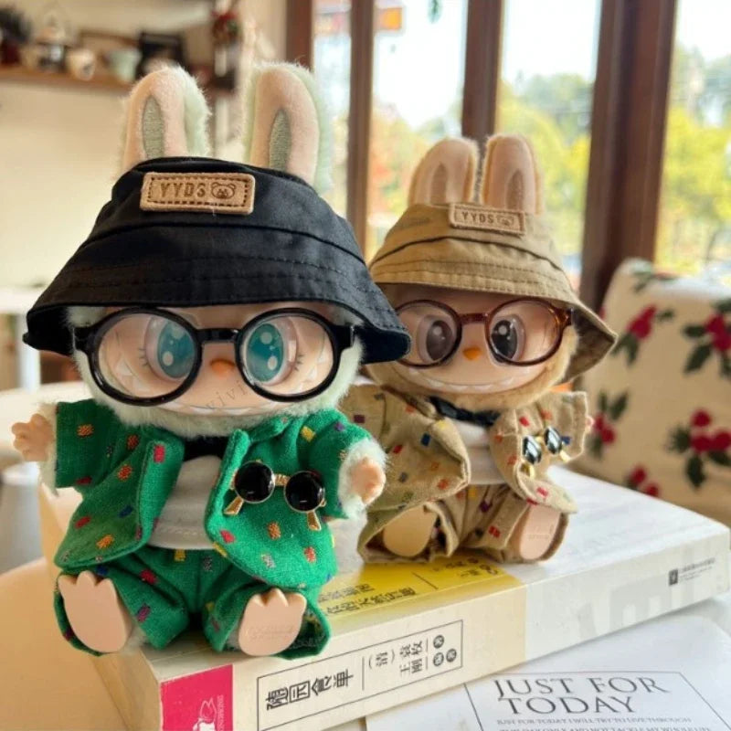 Mini Plush Doll'S Clothes Outfit Accessories For Korea Kpop Exo 15-17cm Labubu Idol Little small suit hat glasses Clothing Gift