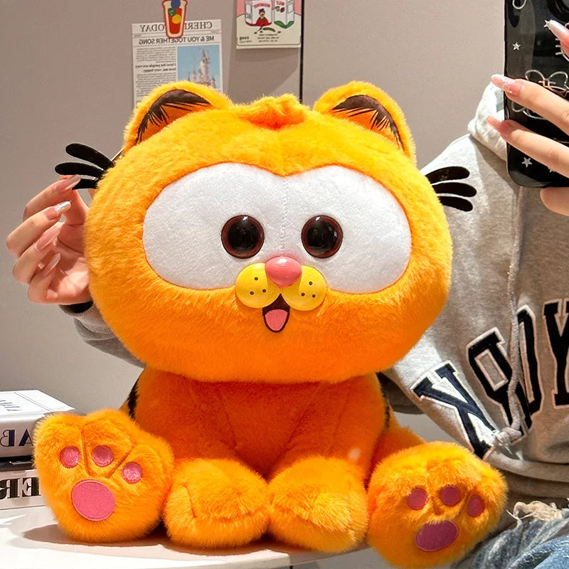 Miniso Garfield Plush Toy Funny Lazy Ginger Ugly Cat Stuffed Doll Anime Kitty Peluche Kittens Plushie  Animal Sofa Cushion Gift