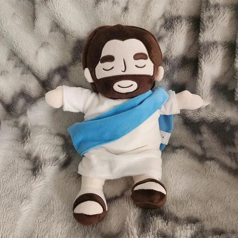 Breath Jesus Soothes Plush Toy for Boys Soft Soothing Jesus Plushies Comforting Jesus Heart Toy Girls Easter Christmas Gifts