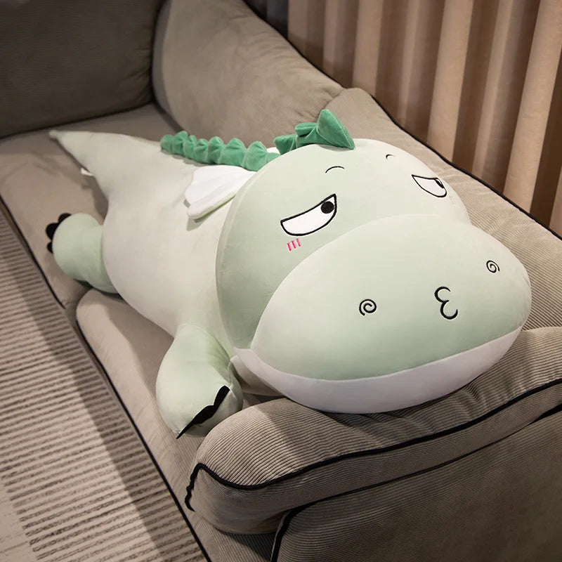 100-140cm Big Size Dinosaur Plush Toys - Soft Stuffed Animals Pillow for Cuddling