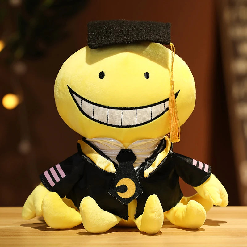 Cute Korosensei Doll Japanese Anime Stuffed Yellow Octopus Plush Toy Assassination Classroom Plushie Decorative Pillow For Sofa