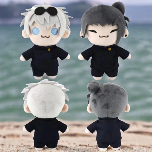 New hot 21cm 1/6PCS Anime Jujutsu Kaisen Satoru Gojo Geto Suguru Q Version Action Figures Plush Doll Toy Sofa decoration Gifts