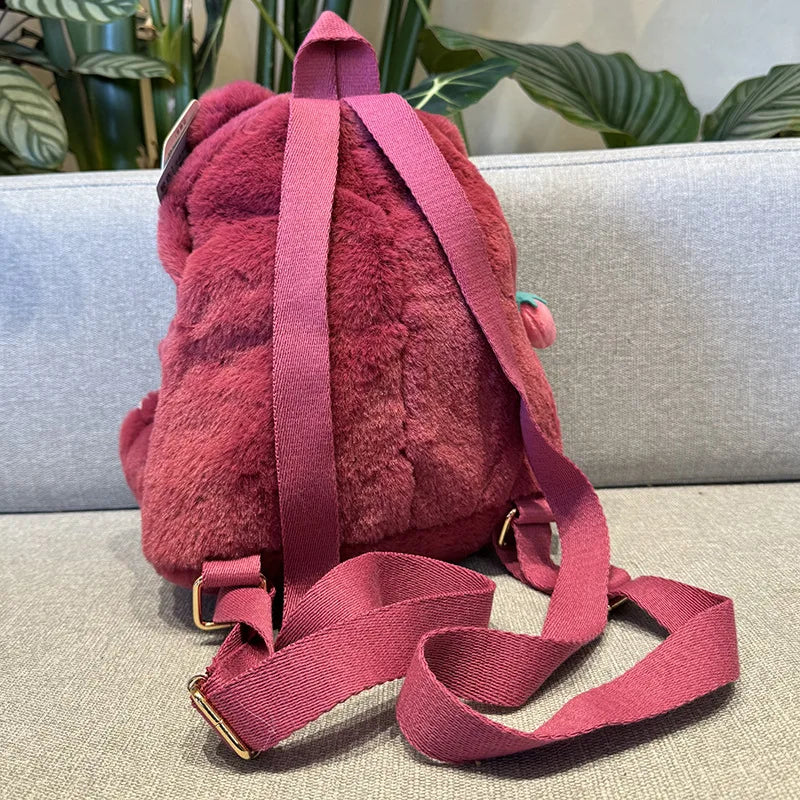 Disney Stitch Lotso Chip Plush Cartoon Soft Stuffed Fashion Bags Kawaii Anime Backpacks Gifts for Kids