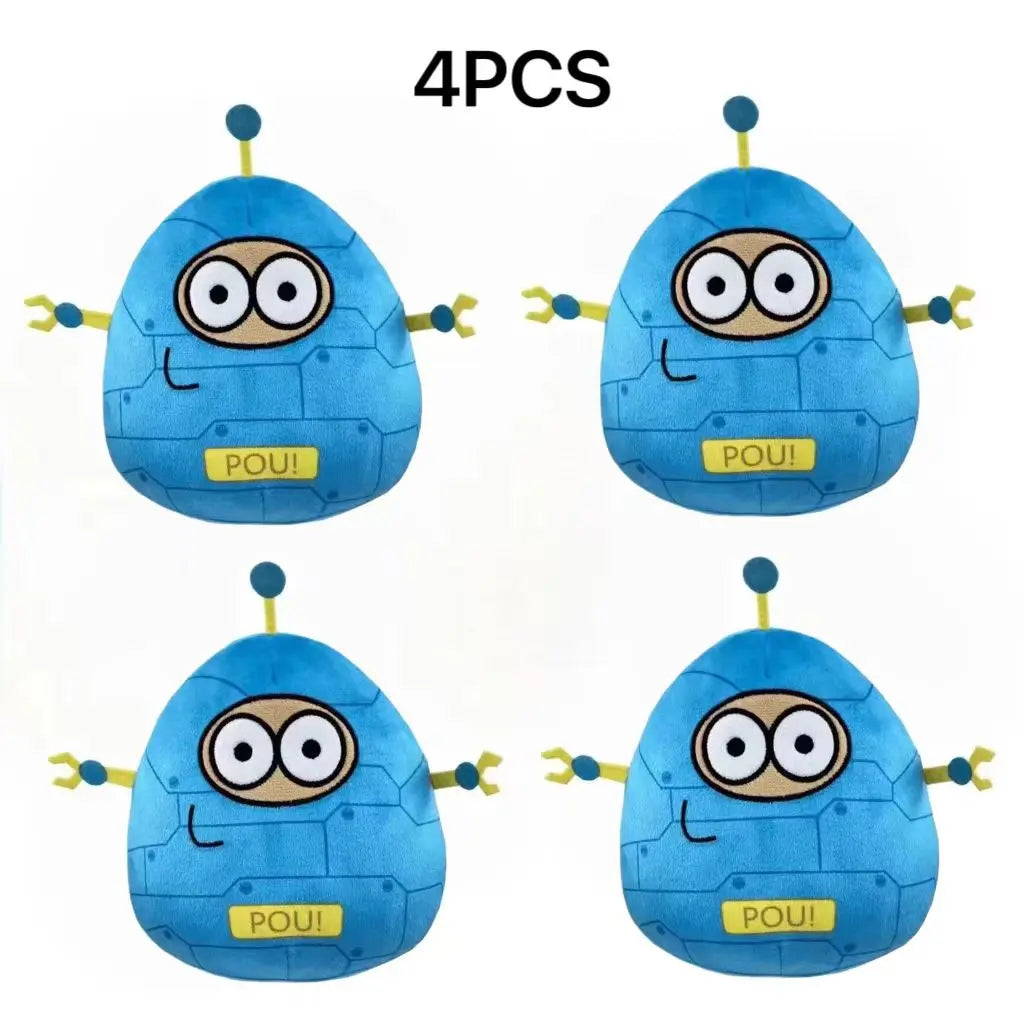 2024 NEW Pou Plush Cartoon Alien Toy, Kawaii Stuffed Animal Boneca, Figura do Jogo Quente, Presentes para Fãs, 22cm