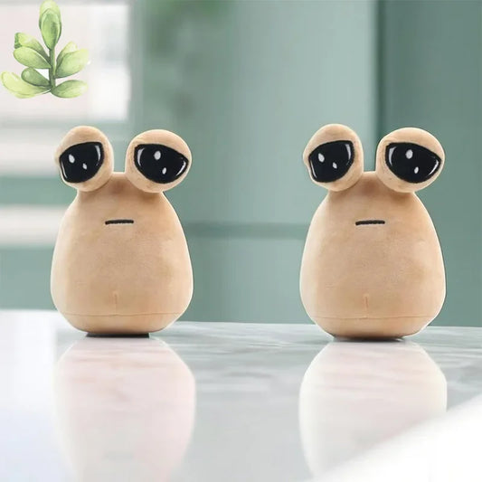 21CM Alien Pou Plush Toy, Furtiburb Emotional Alien Plush Toy, Alien Pou Plush, Big Eyed Sadness Do You Understand