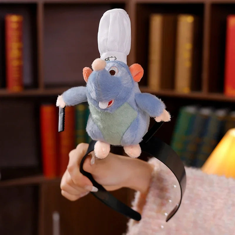 Cartoon Ratatouille Hairband Plush Doll Creative Cute Wide-brimmed Hairbands Hairpin Hot Headdress Girl's Gift