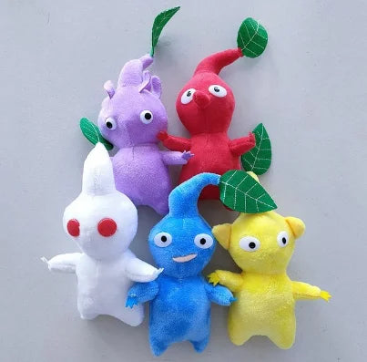 5pcs/set Pikmin Stuffed Plush Toys Flower Bud Leaf Plush Doll Cartoon Plush For  Kids Toy Boys Girls Birthday Gift