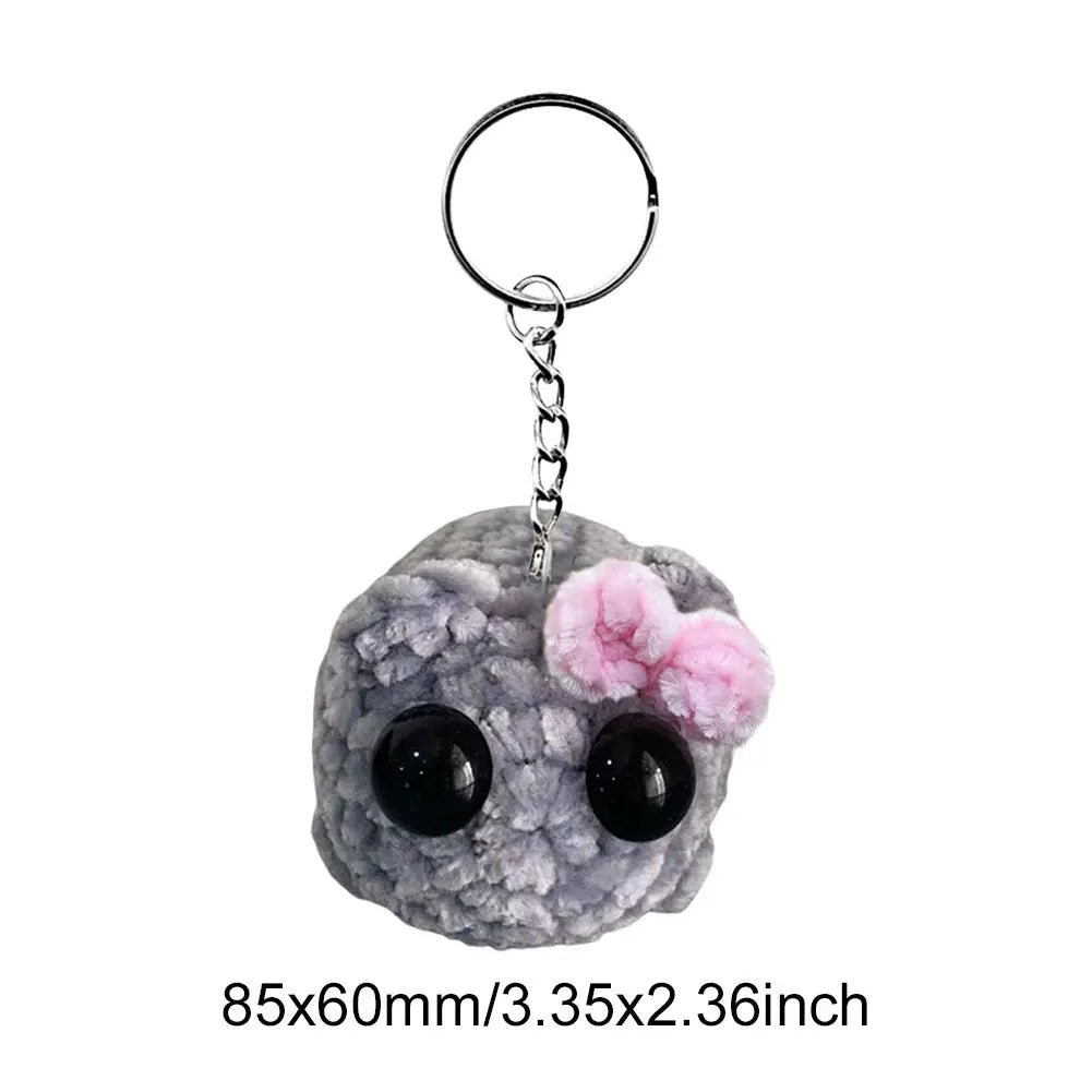 Sad Hamster Meme Sound Music Plush Toy Cute Sad Hamster Meme Keychain Crochet Plush Sad Hamster Meme Key Rings Pendant Keychain