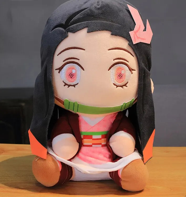 20cm Hot Japan Demon Slayer Plush Dolls Lovely Anime Kimetsu No Yaiba Kamado Tanjirou Nezuko Zenitsu Kyoujurou Toys Kids Gifts