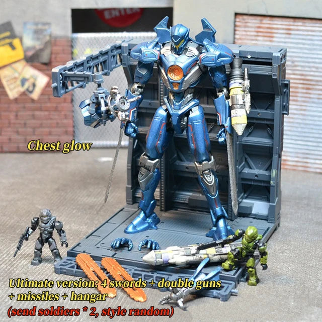 2024 New Hot Pacific Rim Mecha Model Striker Eureka Gipsy Danger Mech Action Figure Movable Joints With Led Light Toy Boys Gifts