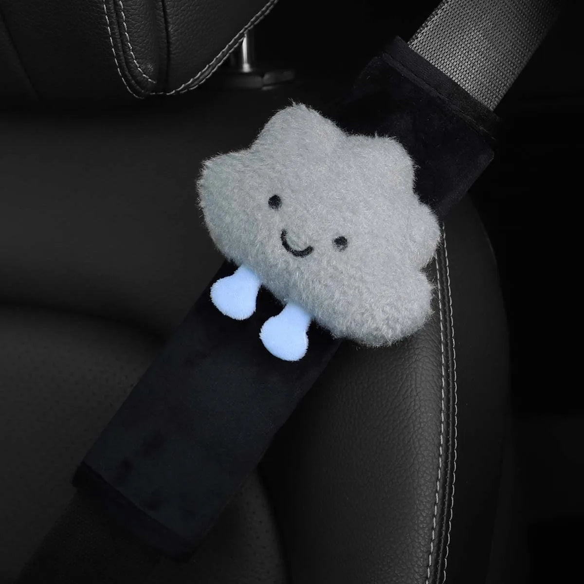 A cute cloud doll plush car seat belt shoulder protector safety belt cover