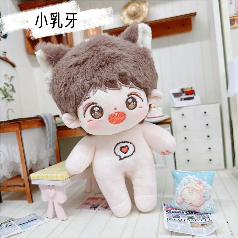 20cm IDol Doll Skeleton No attributes Star Plush Cotton Dolls Cute long Fried Hair Curly Hair Toys Fans Collection Children Gift