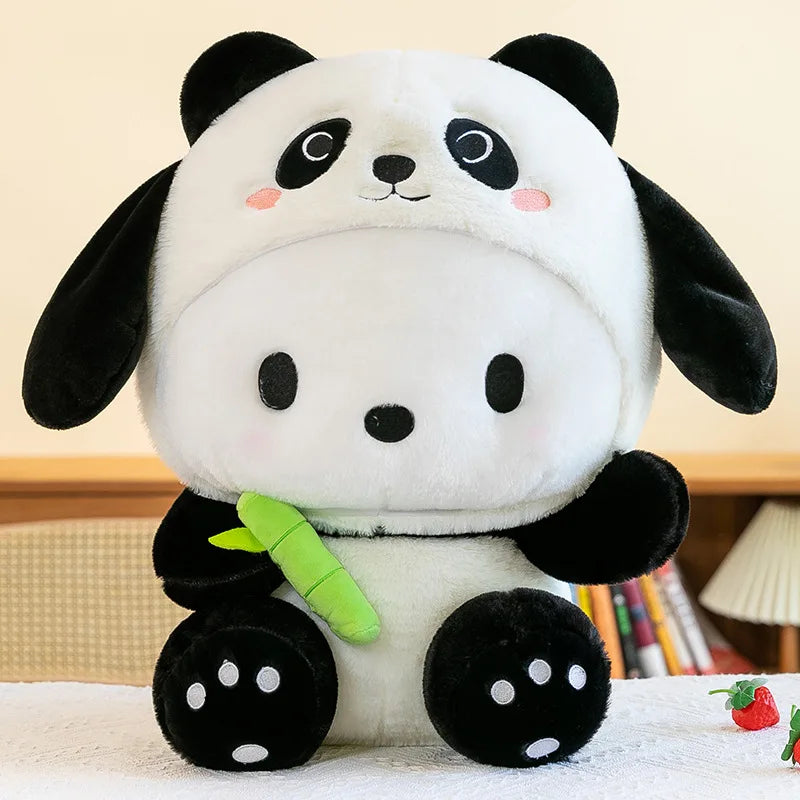 Sanrio Pachacco Plush Doll Panda bamboo Series 40cm Cute Cartoon Plush Toy Deco Soft Sleeping Throw Pillow Kid Birthday Gift