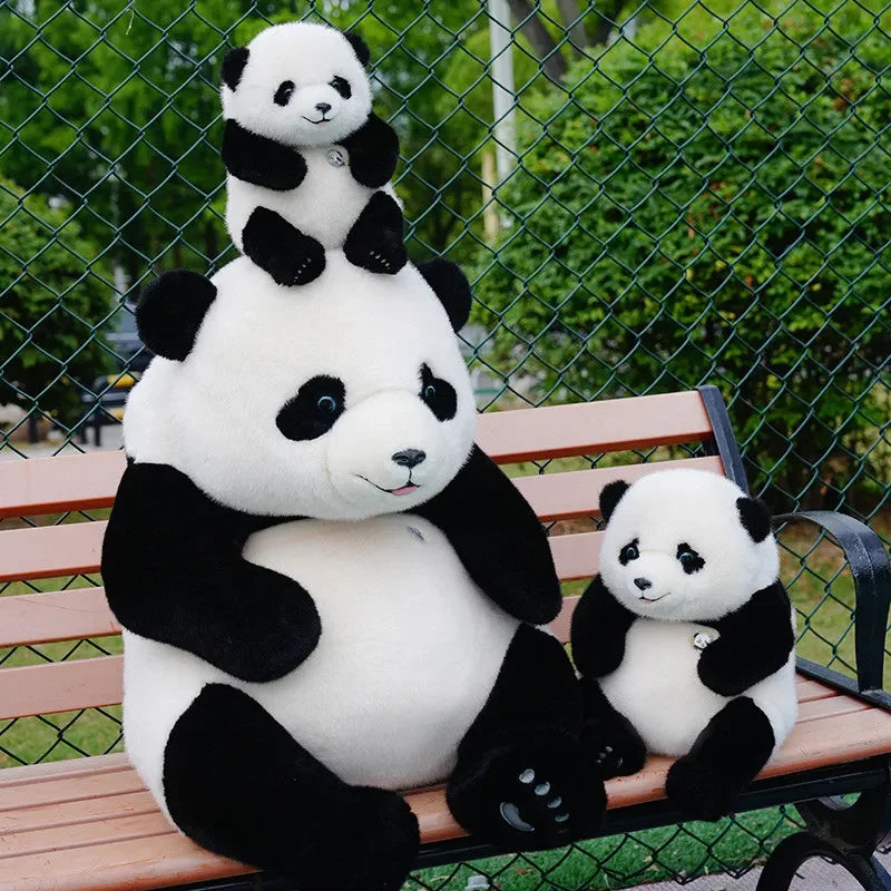 25~50cm Giant Panda Plush Toys Soft Pillow Cartoon Animal Bear Stuffed Baby Doll Classic Kids Birthday Christmas Gifts