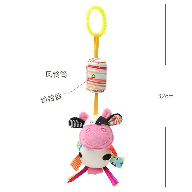 New Soft Appease Towel Baby Rattle Animals Toys Soothe Reassure Sleeping Blankie Towel Lathe Hanging Educational Toddler Toys