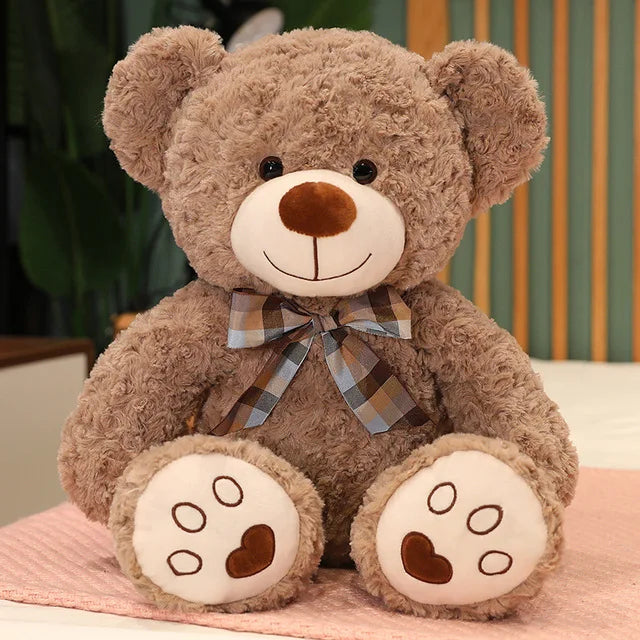 35CM Cute Colorful Bow Tie Bear Doll Plush Toy Hug Bear Doll Children Birthday Gift Pillow bear Home Living Room Bedroom