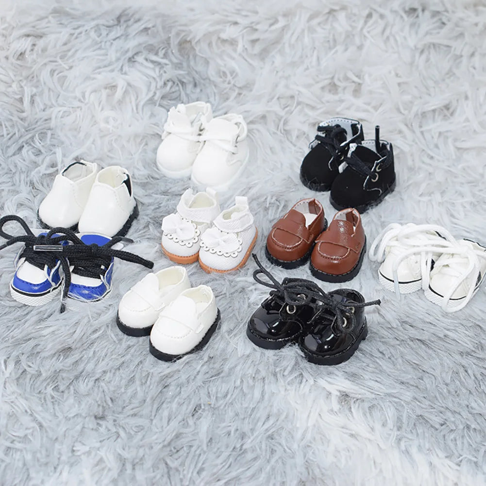 Mini Plush Doll'S Clothes Outfit Accessories For Korea Kpop Exo Labubu Idol Small leather shoes canvas shoes Clothing Gift