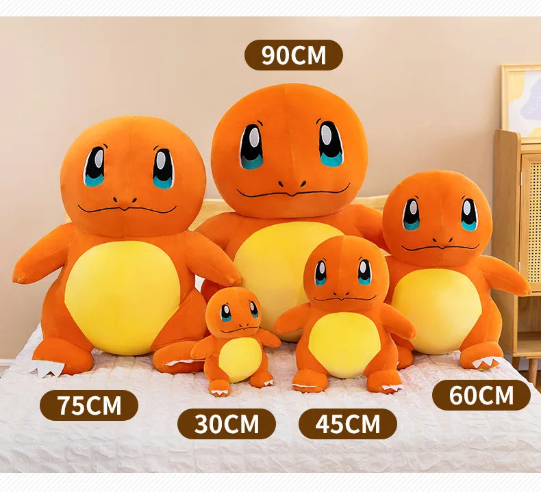 Big Size Pokemon Charmander Plush Doll Dragon Dinosaur Stuffed Animals Toy Charmander Pillow Cushion Pendant Kids Birthday Gift