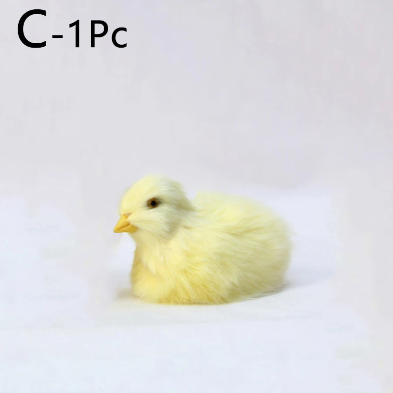 Realistic Chick Doll Cute Easter Chick Figurine Simulation Chick Soft Plush Toy Children Cognition Chicken Model Sound Chicken